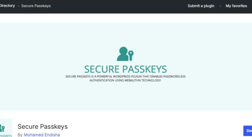تسجيل الدخول للووردبريس ببصمة الاصبع من خلال إضافة Secure Passkeys