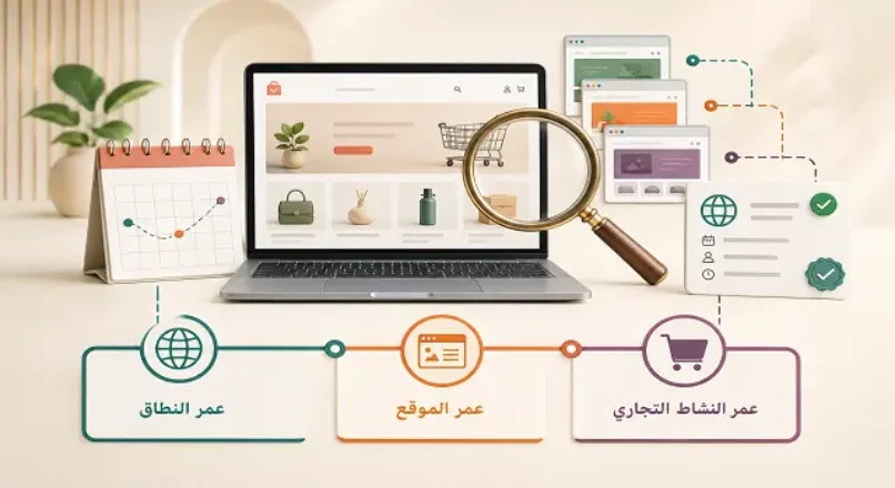 خطوات التعرف على عمر المتجر الإلكتروني